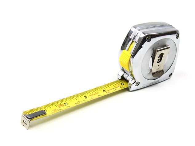 Zentimeter, um den Penis vor der Vergrößerung zu messen